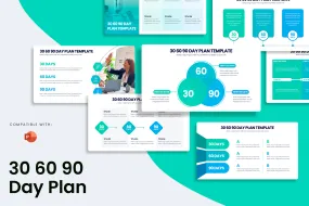 30 60 90 Day Plan Powerpoint Infographic Template