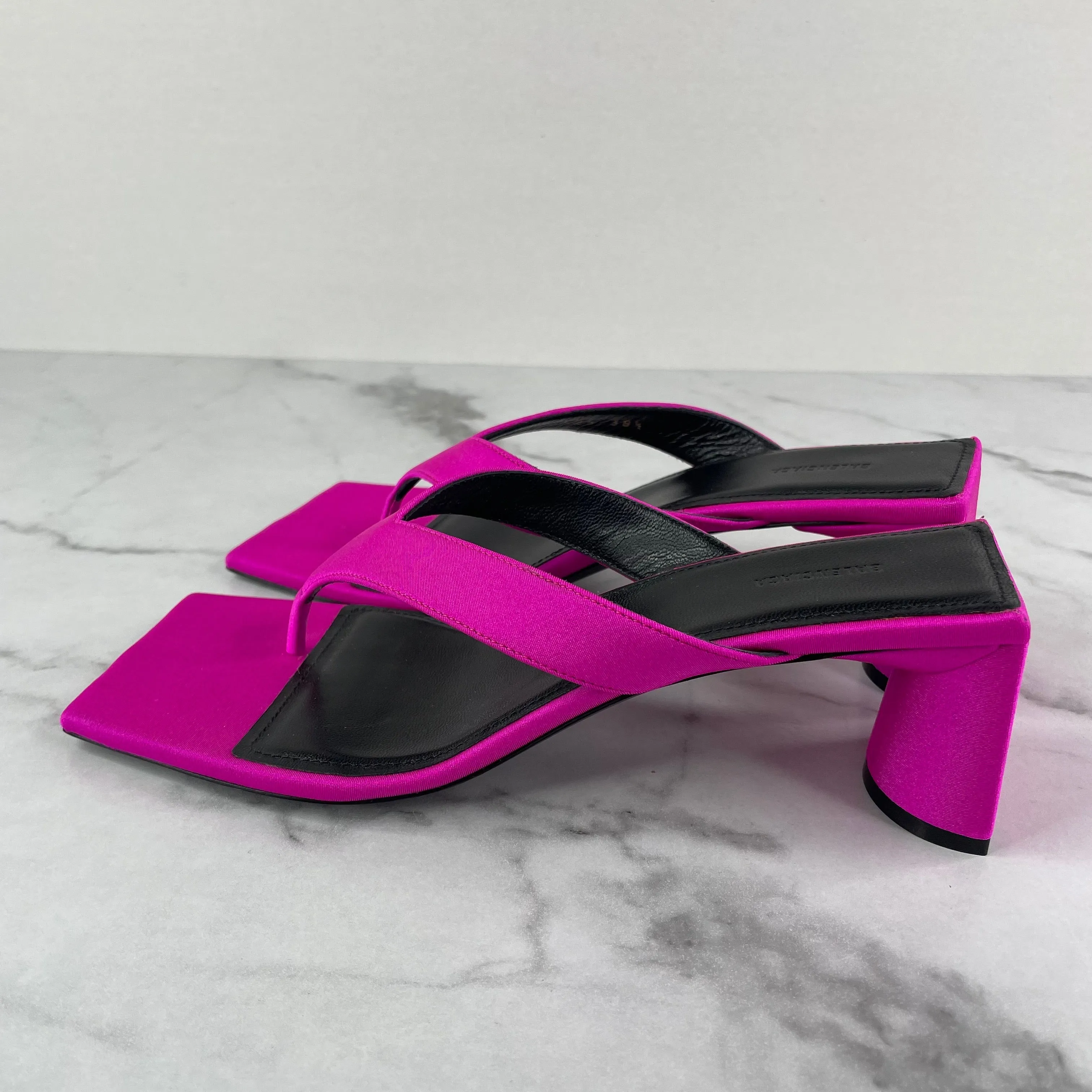 BALENCIAGA Pink Flip Flop Heels Size 38.5
