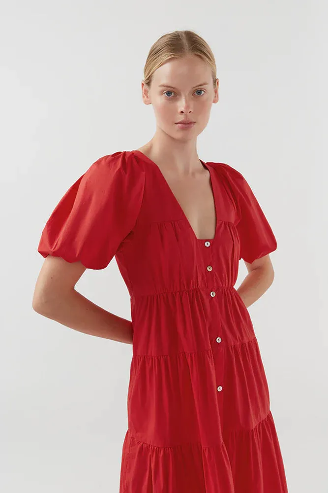 Bird & Knoll Cecci Dress - Tomato