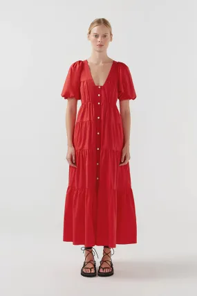 Bird & Knoll Cecci Dress - Tomato
