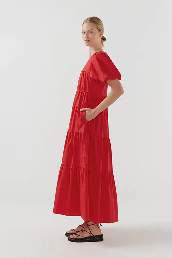 Bird & Knoll Cecci Dress - Tomato