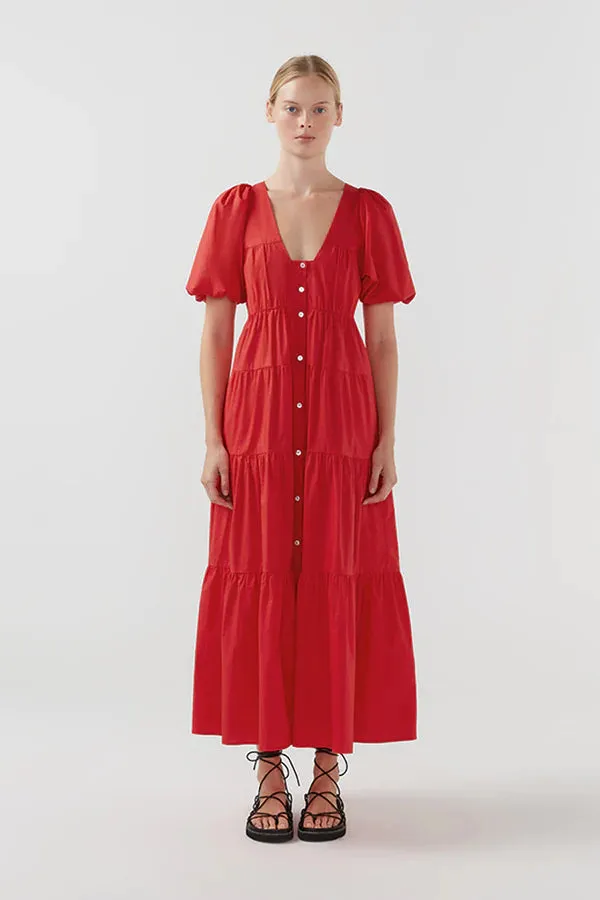 Bird & Knoll Cecci Dress - Tomato