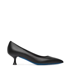 Black nappa leather pumps