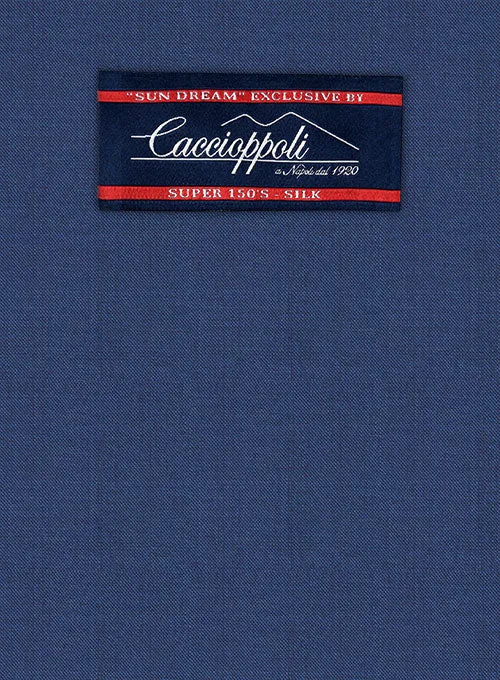 Caccioppoli Sun Dream Papina Casa Blue Wool Silk Suit