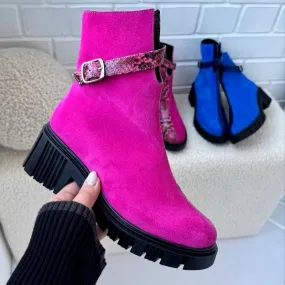 Chic Contrast Color Design Boots