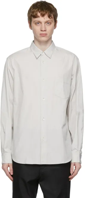 Comme des GarÃ§ons Homme Grey Broadcloth Shirt