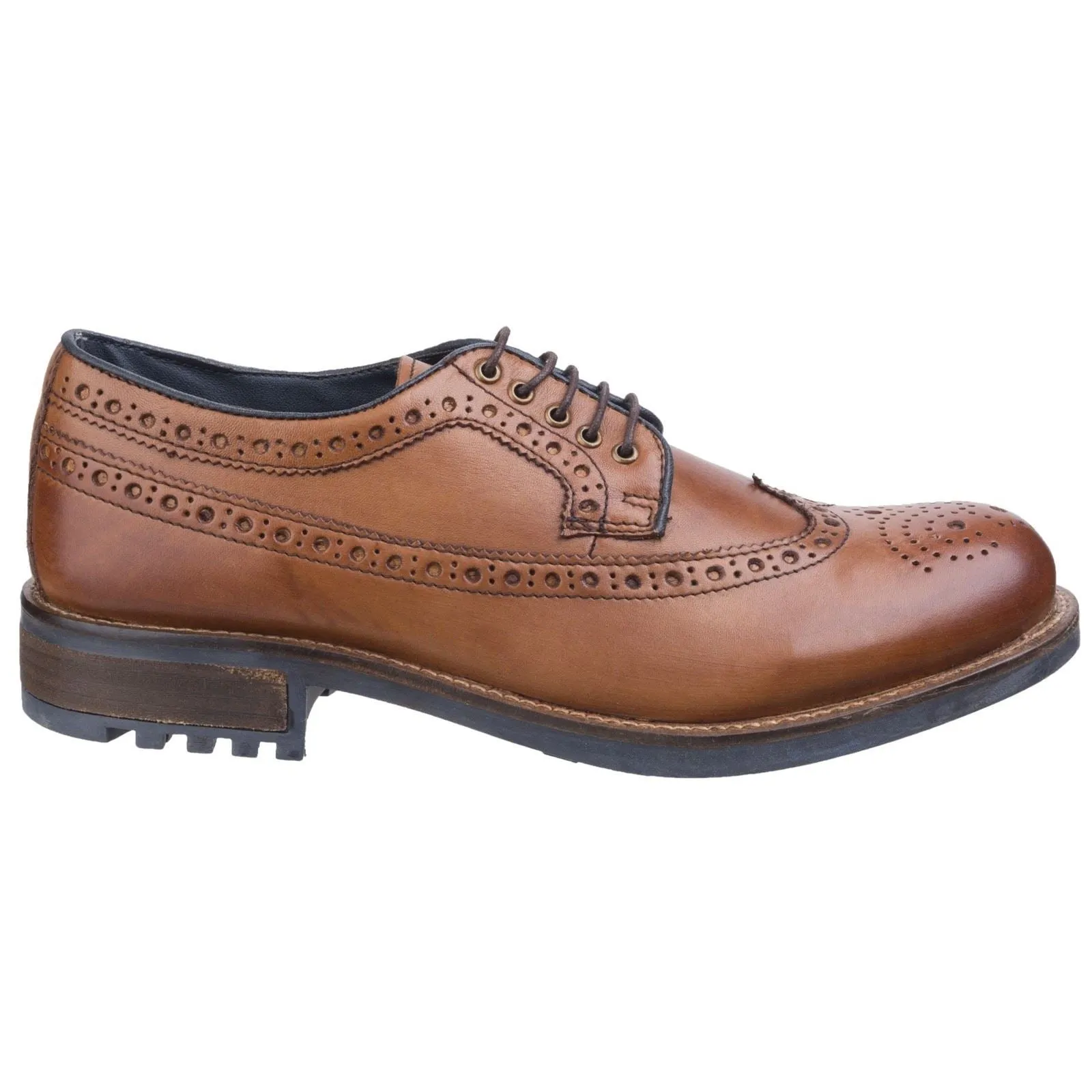 Cotswold Poplar Leather Men's Tan Brogues Shoes