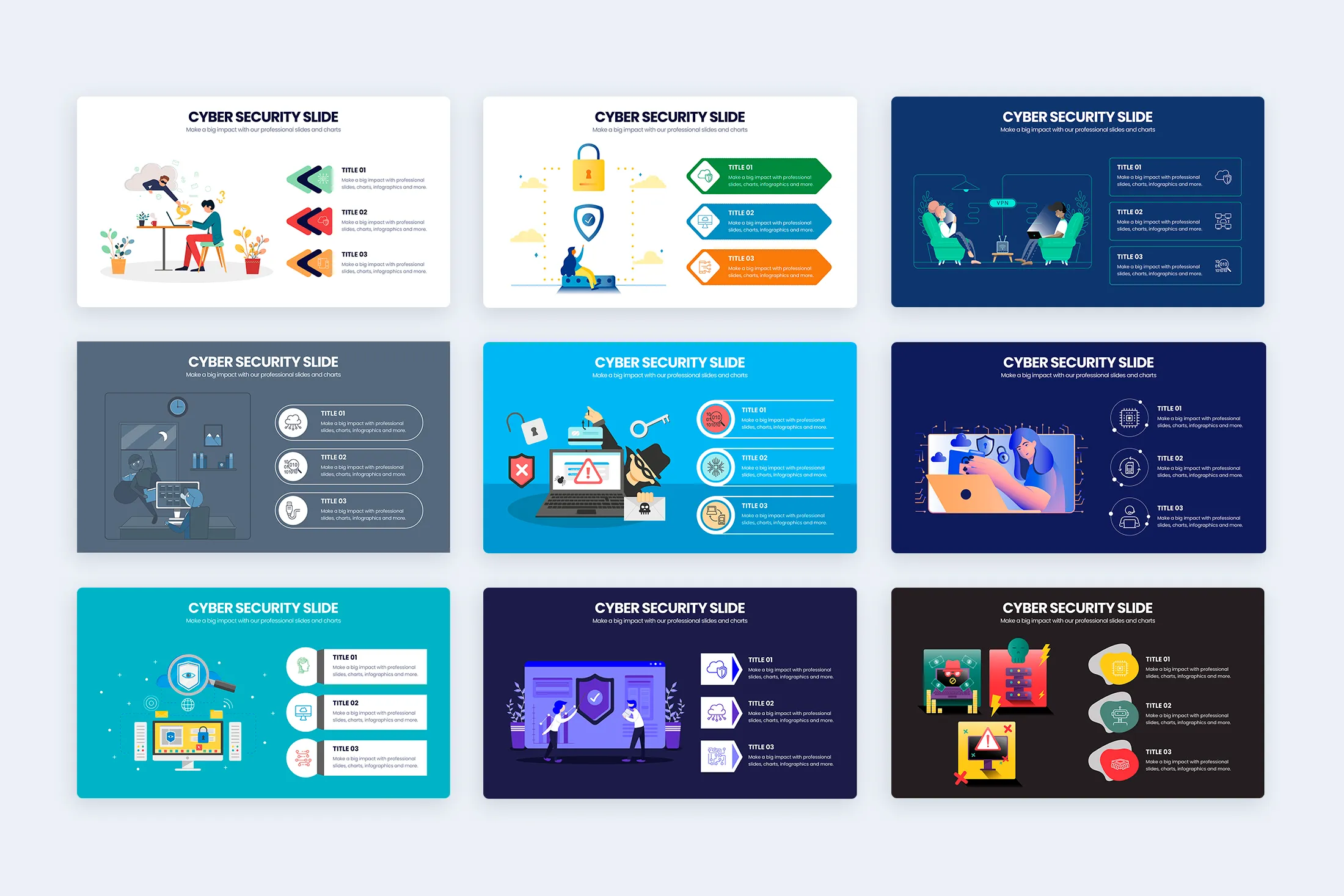 Cyber Security Google Slides Infographic Template