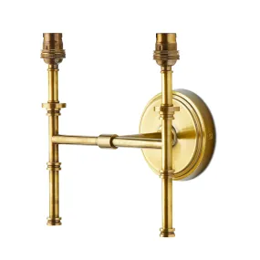 Double Chukka Wall fitting in antiqued brass