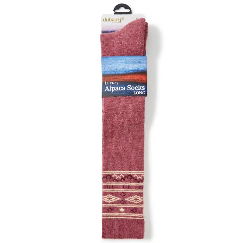 Dubarry Rolestown Fairisle Ladies Alpaca Boot Socks - Clover