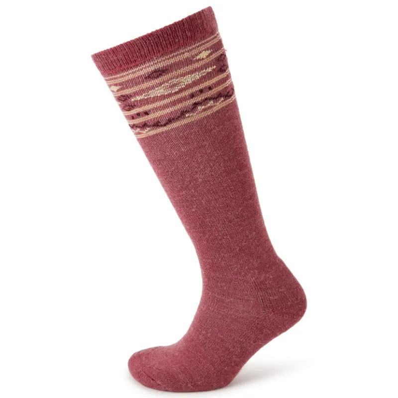Dubarry Rolestown Fairisle Ladies Alpaca Boot Socks - Clover