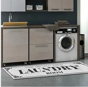Durable Bathroom Rug - Light Grey, Non-Slip, Waterproof & Washable | DeriveMALL