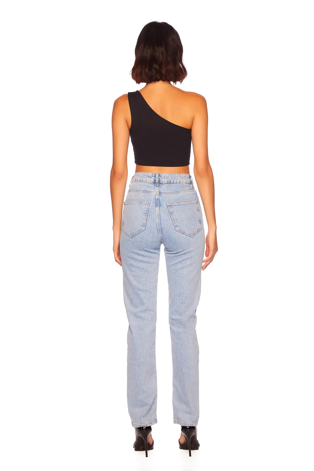 essential one shoulder crop top