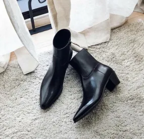 FIORINA SLIP ON ZIPPER POINTED BOOTS FOR MEN – AW26