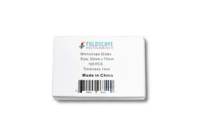 Foldscope Blank Glass Slides - Box of 100.