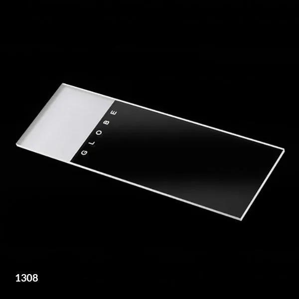 Globe Scientific Frosted Classic Microscope Slide, 90 Corners, Ground Edges, 25 x 75mm
