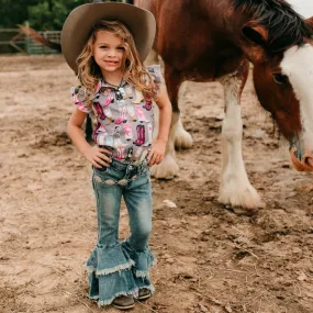 Grey Boot Ruffle Snap Shirt Toddler (2T-5T)