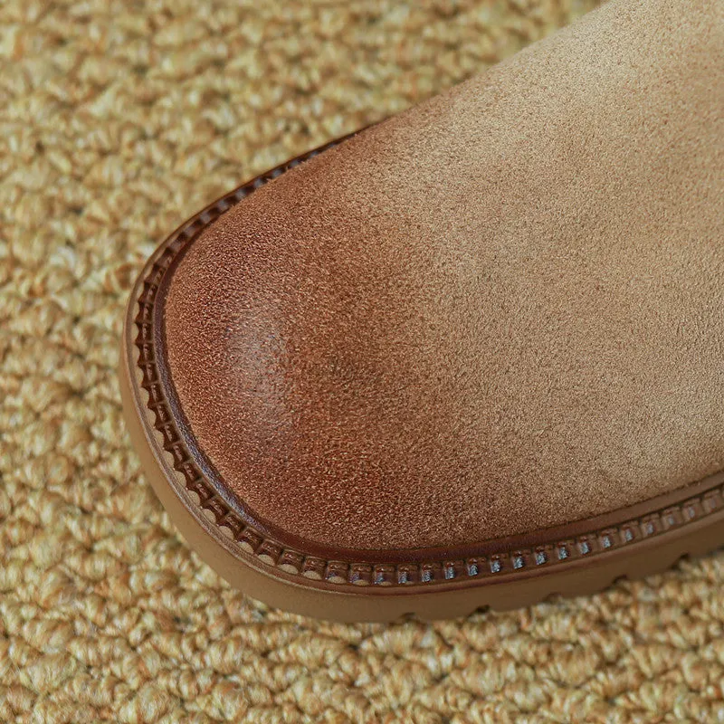 Haya Tan Chelsea Lug Sole Combat Boots