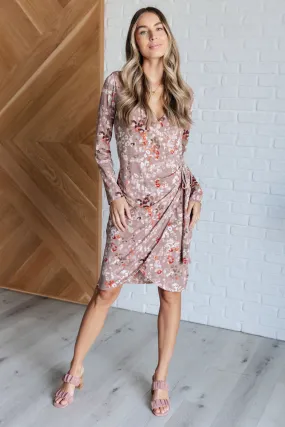 Honey Do I Ever Faux Wrap Dress in Taupe - 8/23/2024