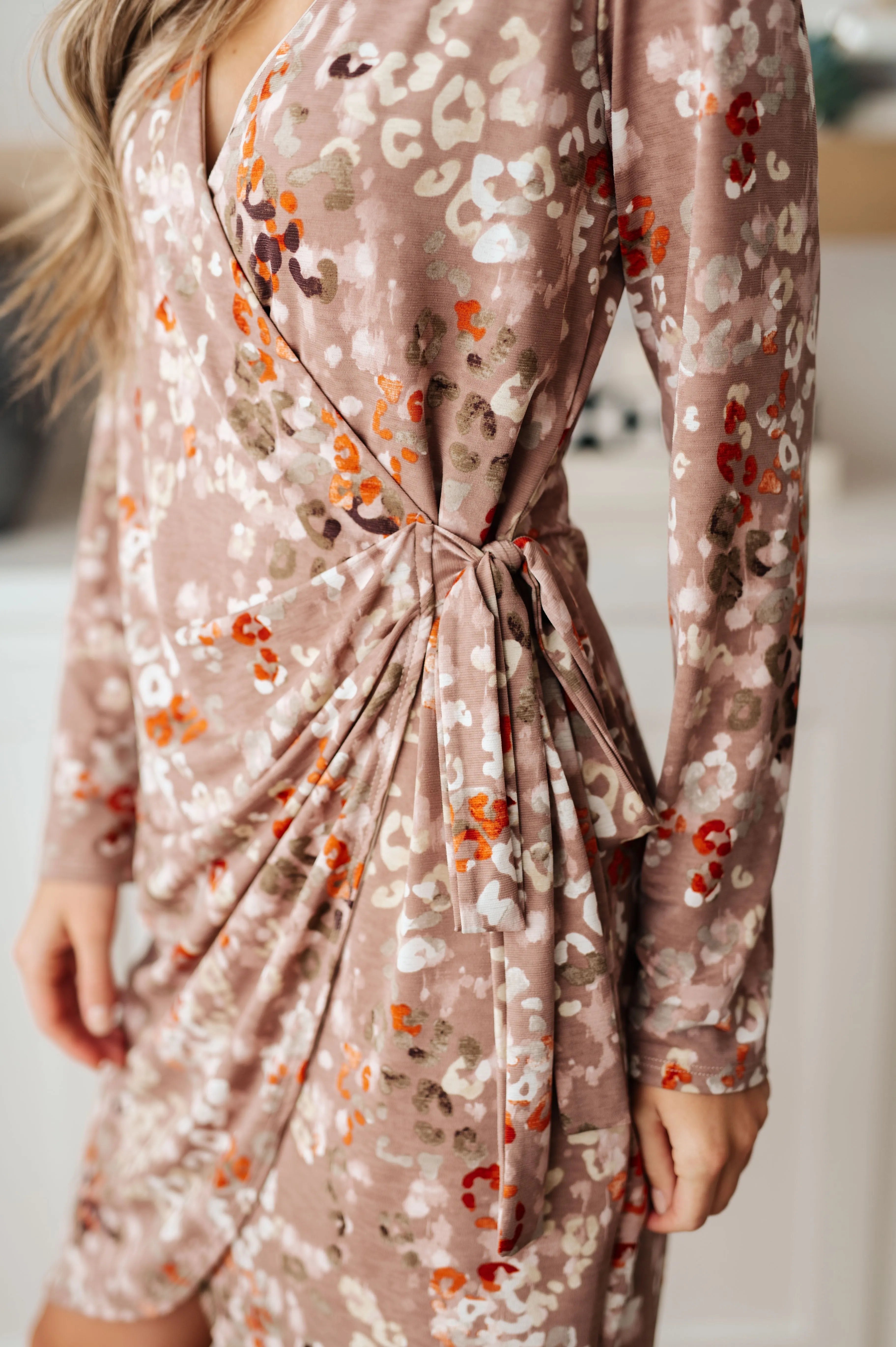 Honey Do I Ever Faux Wrap Dress in Taupe by Sew in Love