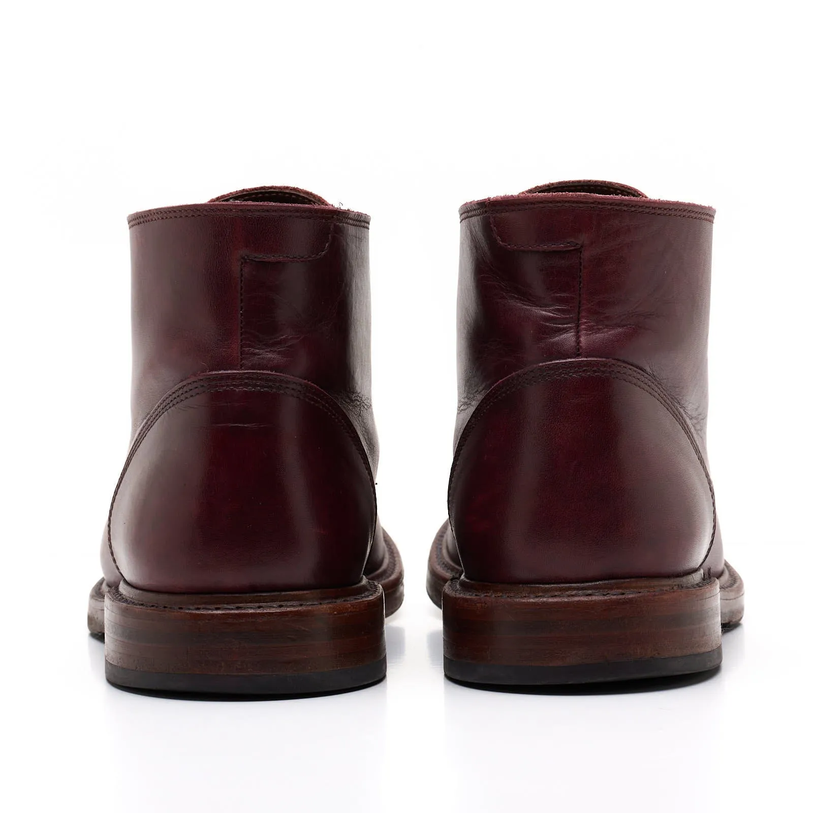 JOHN LOFGREN Steadfast Chukka Boots French Calfskin Burgundy Shoes US 10.5