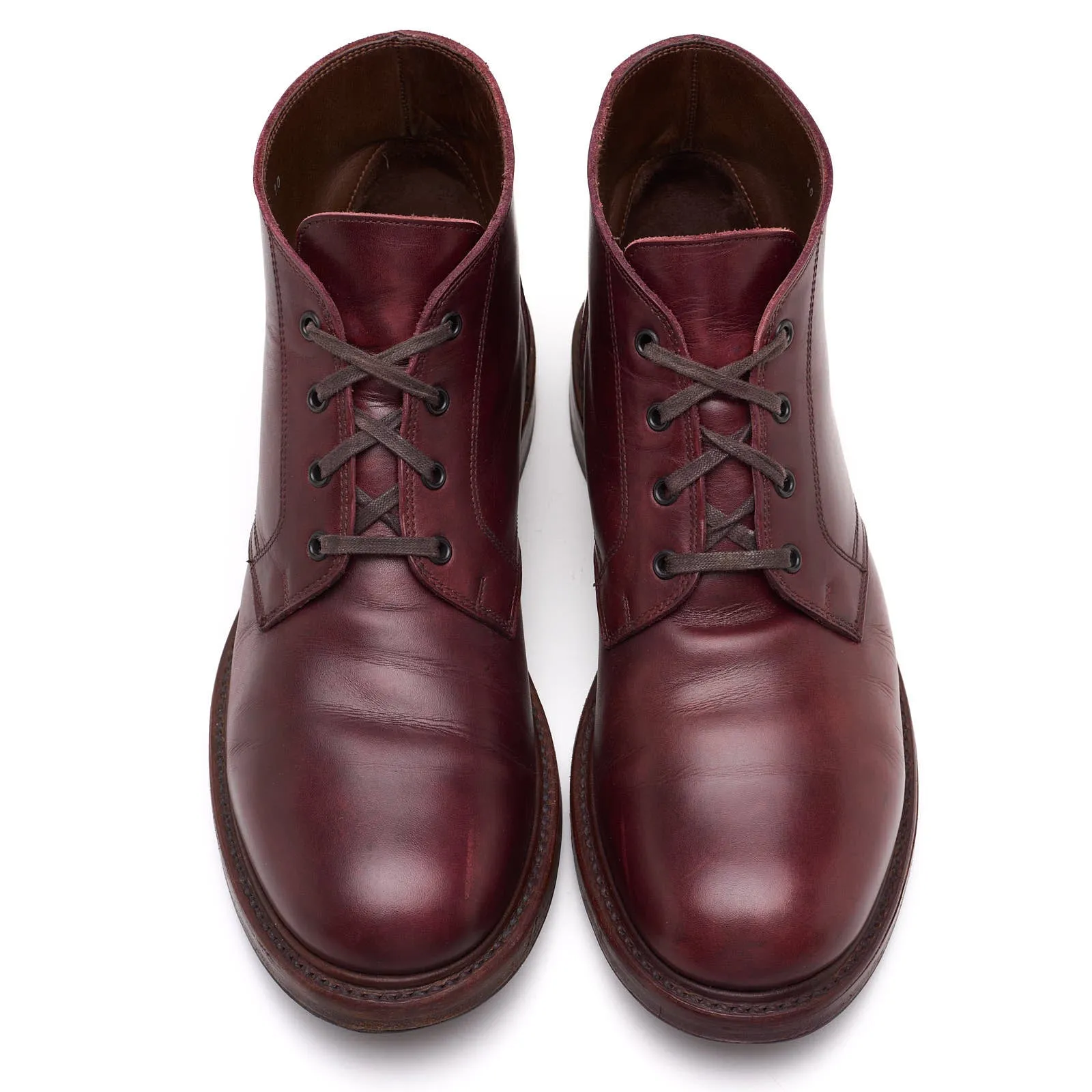 JOHN LOFGREN Steadfast Chukka Boots French Calfskin Burgundy Shoes US 10.5