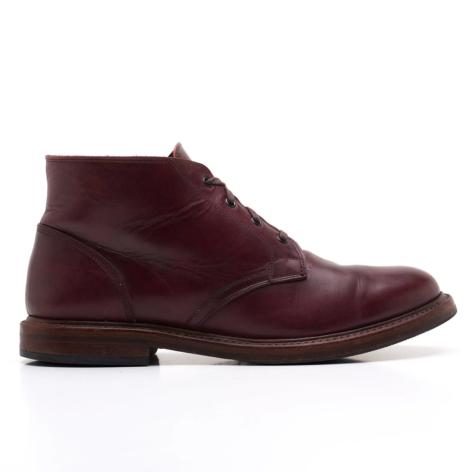 JOHN LOFGREN Steadfast Chukka Boots French Calfskin Burgundy Shoes US 10.5