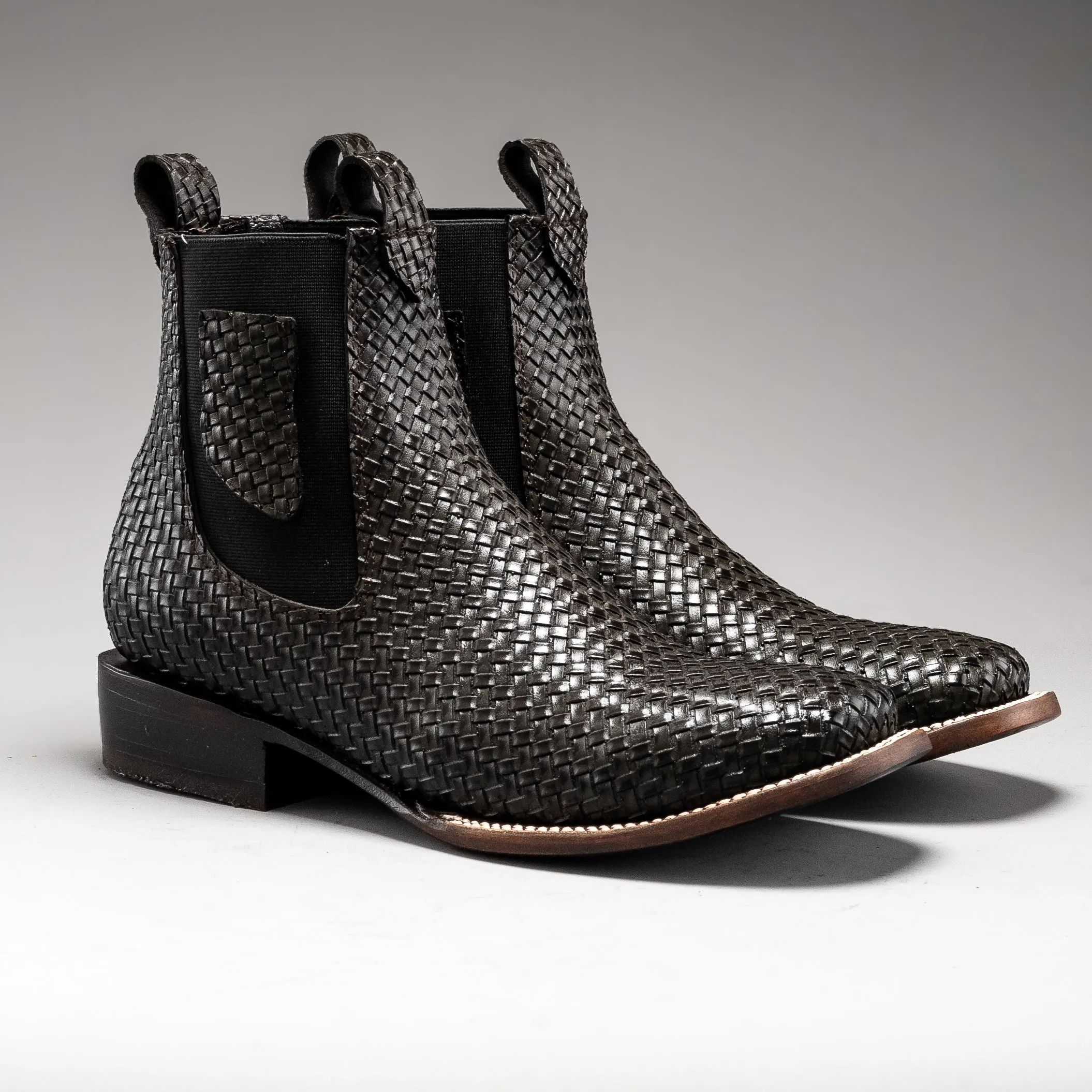 Men's 710 Short Ankle Western Boots - Square Toe Cowboy Rodeo Boot