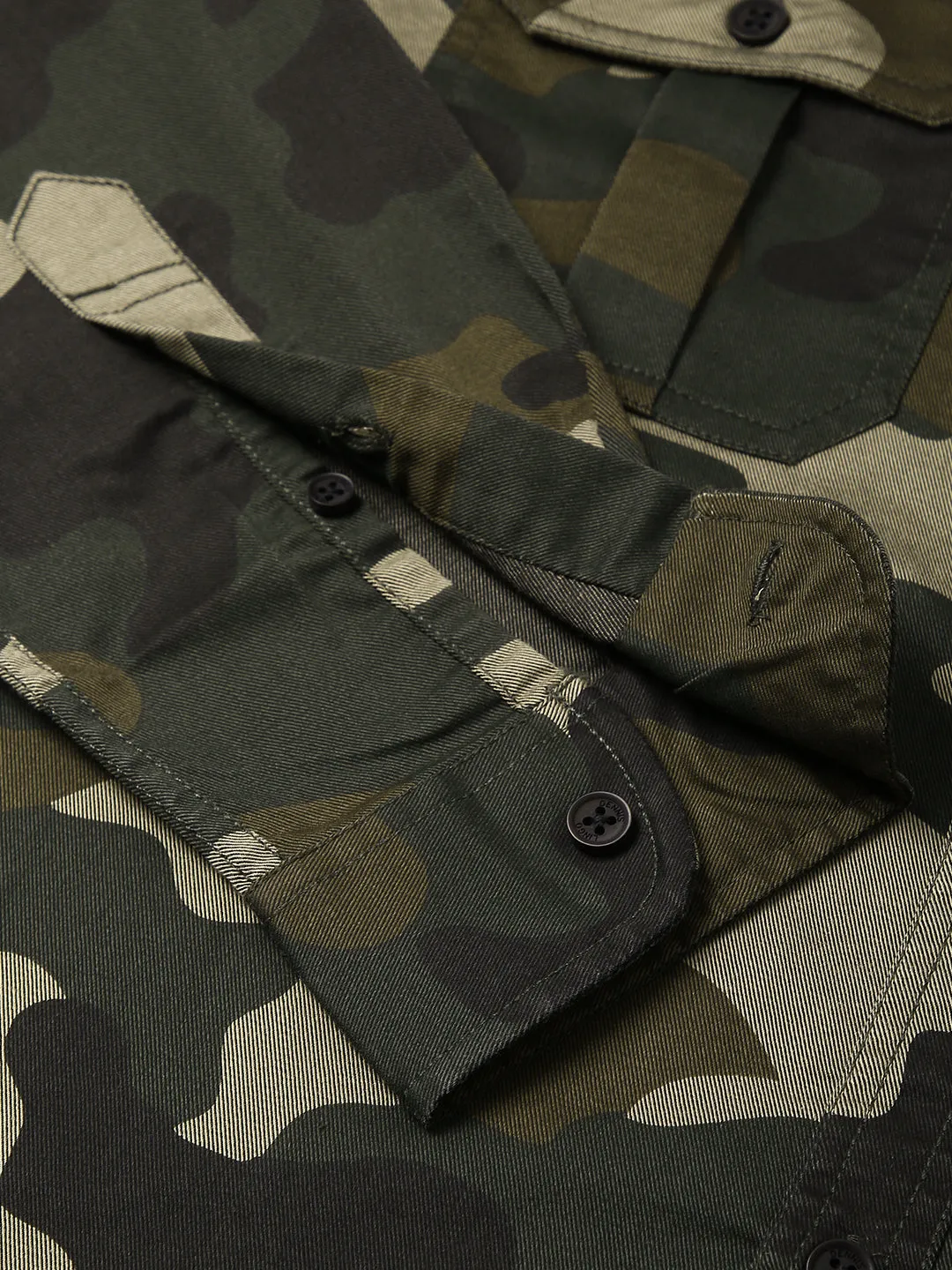 Men's Self Design Spread Collar Slim Fit Fulll Sleves Shirts (Olive)