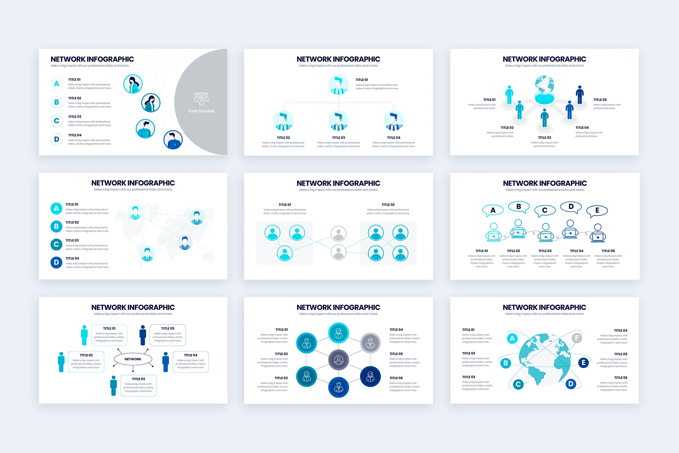 Network Google Slides Infographic Template