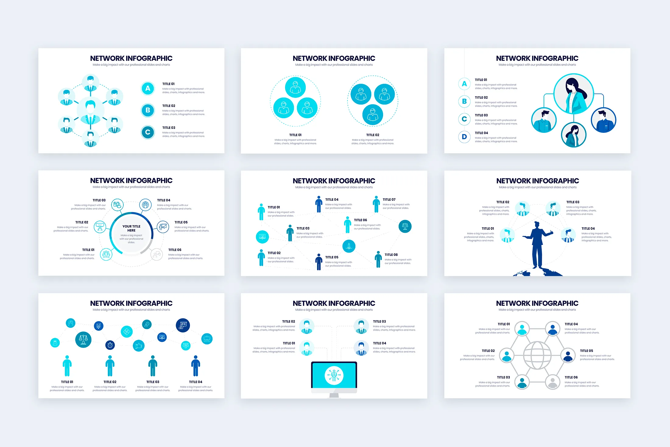 Network Google Slides Infographic Template