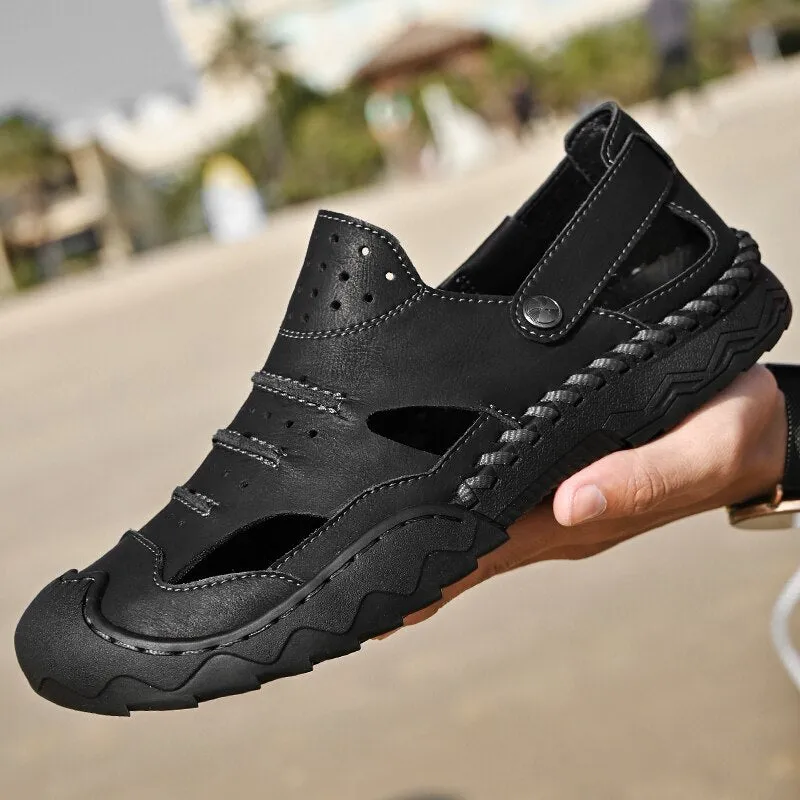 Outdoor Genuine Leather Beach Sandals