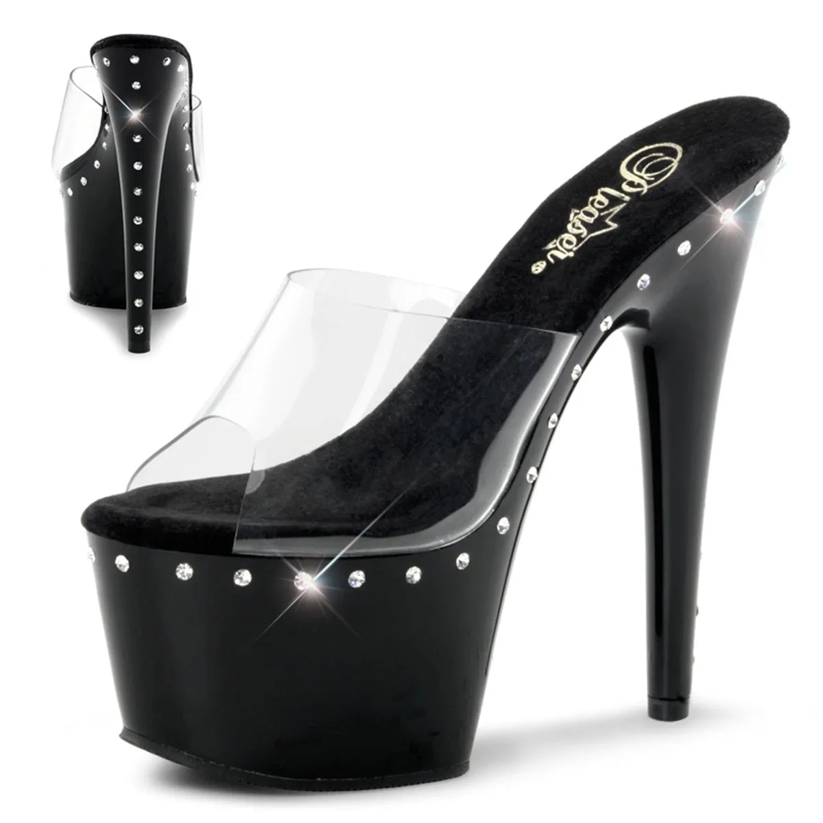 Pleaser Adore 701LS Womens 7 Inch Heel, Platform Mules/Slip-Ons