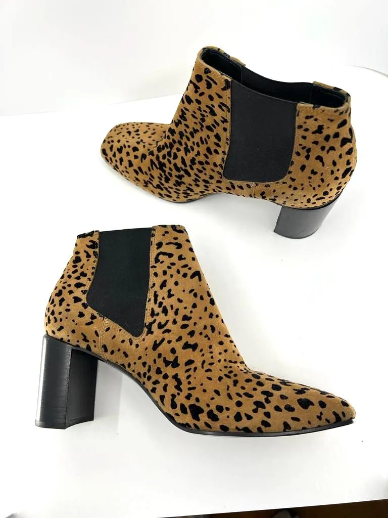 RAG & BONE ASLEN CHEETAH PRINT SUEDE BOOTIES