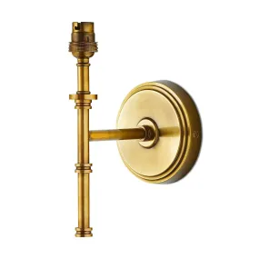 Single Chukka Wall fitting in antiqued brass