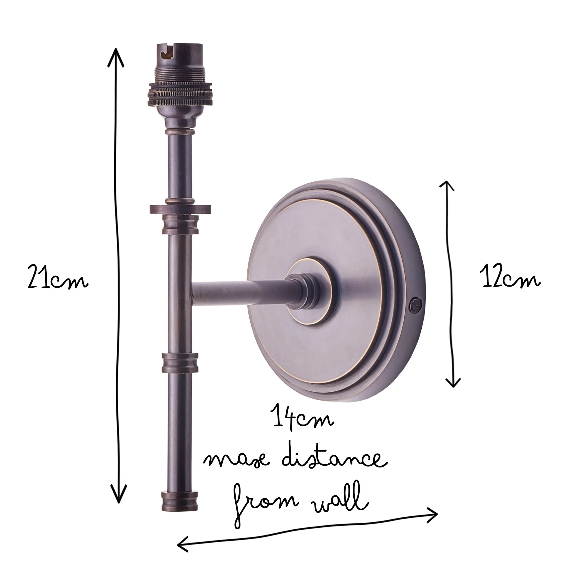 Single Chukka Wall fitting in bronze