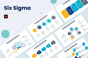 Six Sigma Methodology Illustrator Infographic Template