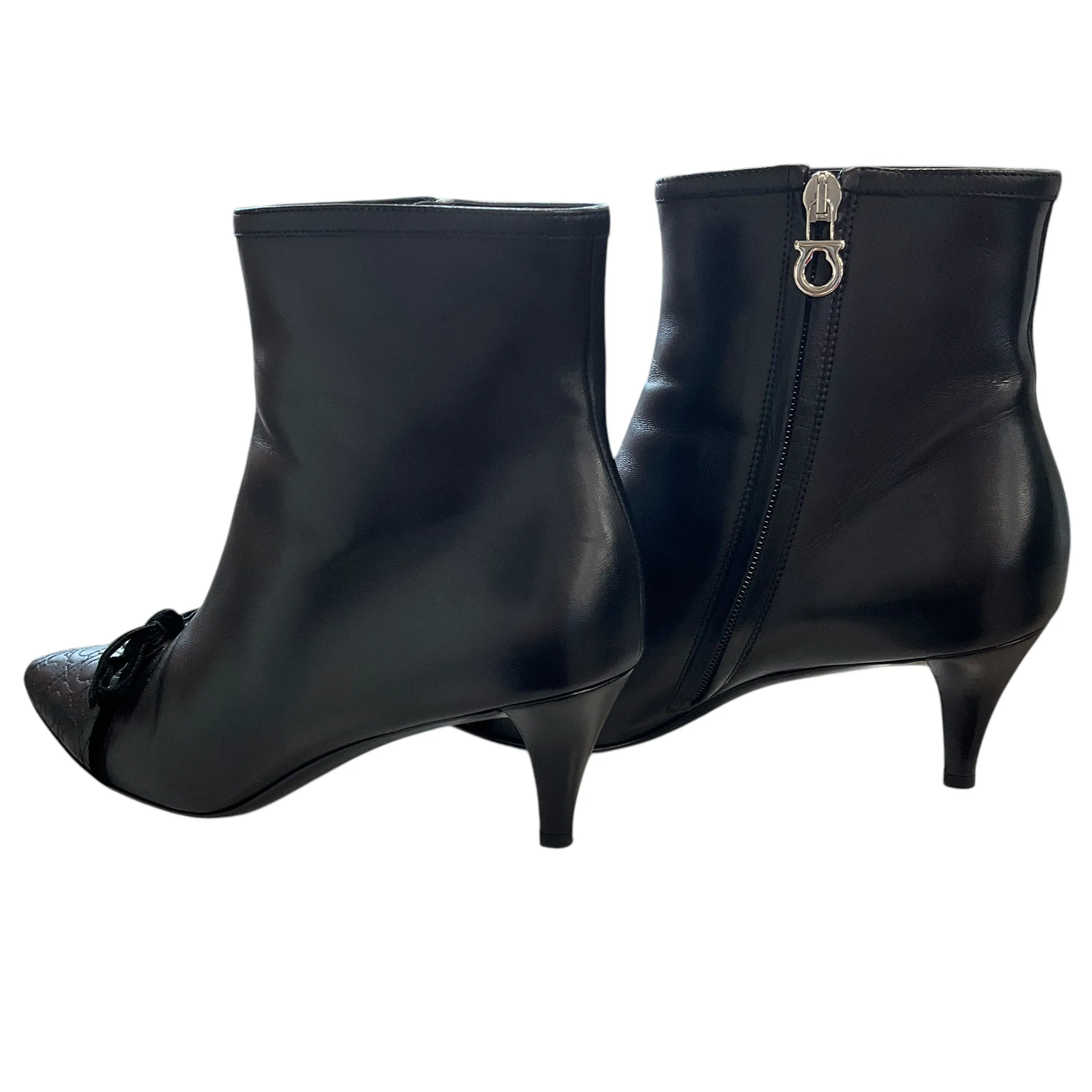SIZE 8 Ferragamo Black Booties