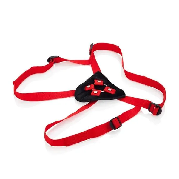 Sophia's Red Rider Harness and G-Spot Strap-On  Dildo