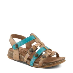 Spring Step Women's Delila Sandal in Blue Multi