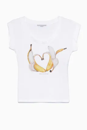 Stella McCartney Banana T-Shirt - Pure White