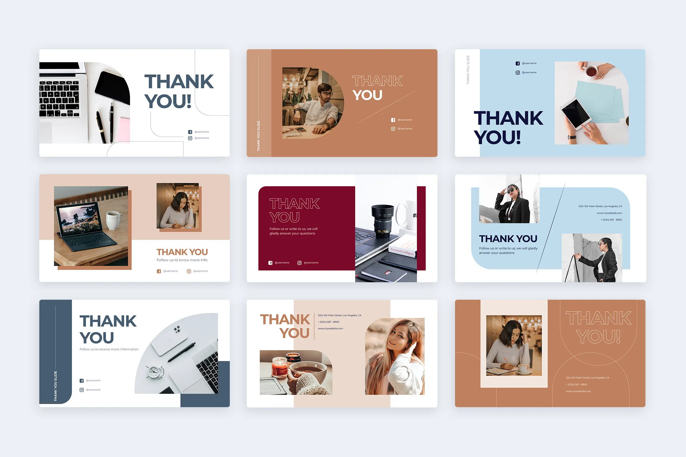 Thank You Google Slides Infographic Template