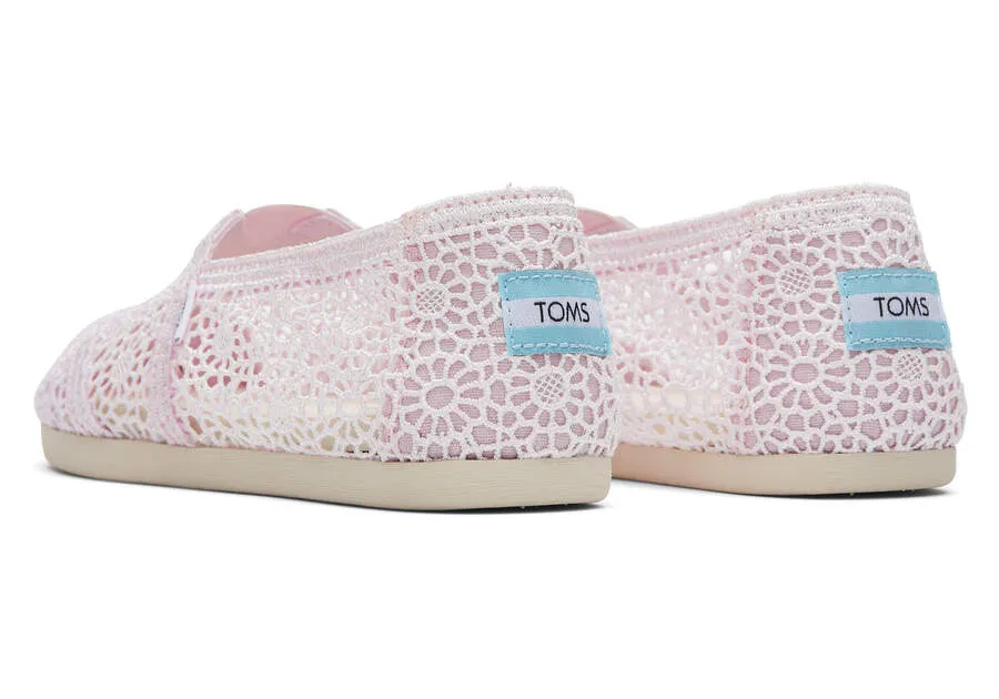 TOMS Womens Moroccan Alpargata Crochet Espadrille - Lilac