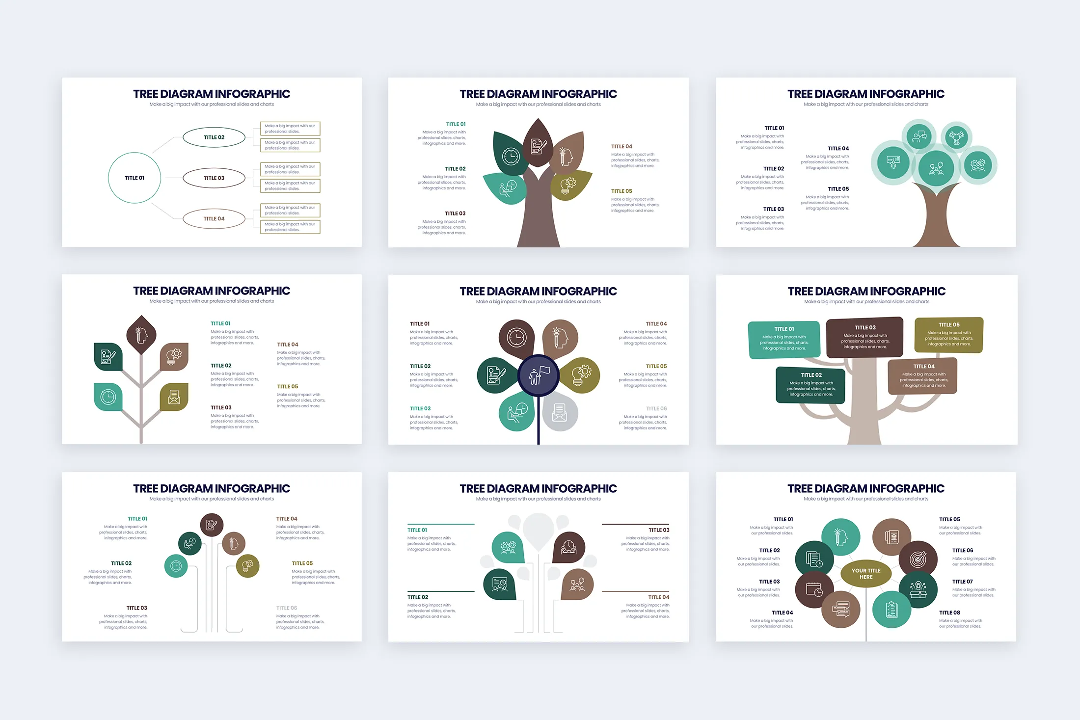 Tree Diagram Google Slides Infographic Template