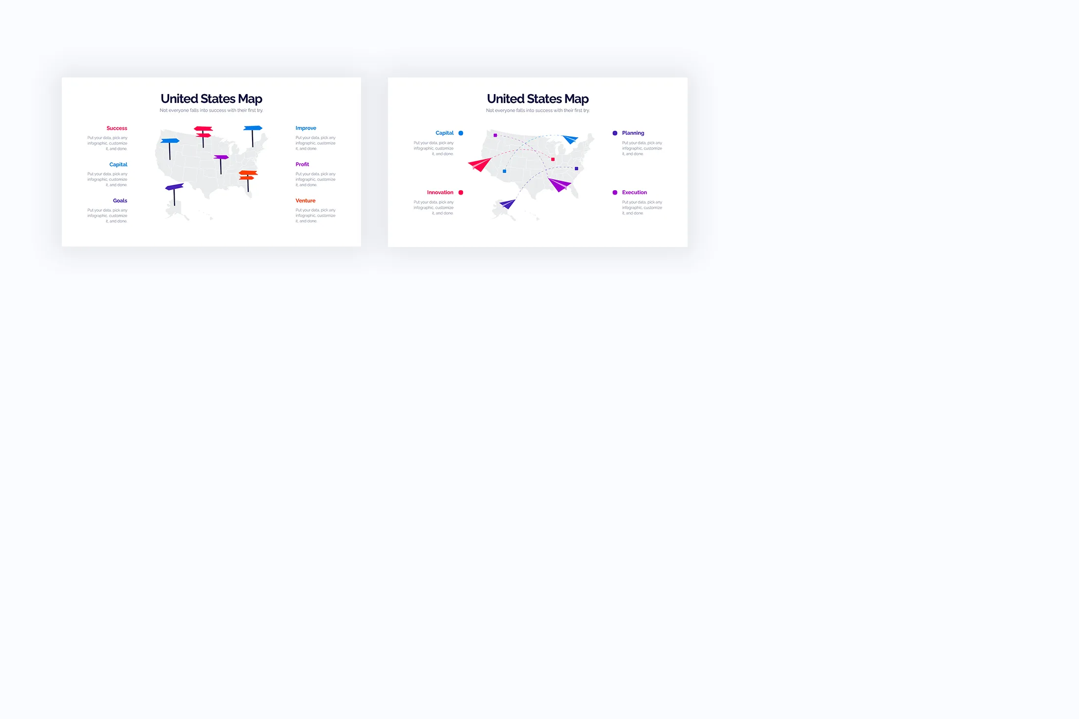 United States Map Powerpoint Infographics