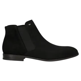Wojas Black Leather Ankle Boots | 20004-21