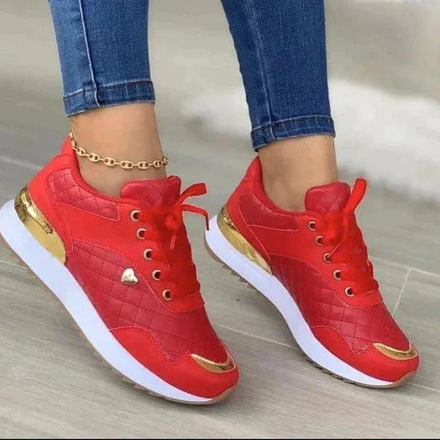 Women Sneakers Lace Up Flats