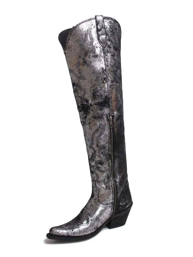 Womens Black Magic Knee-High Boot