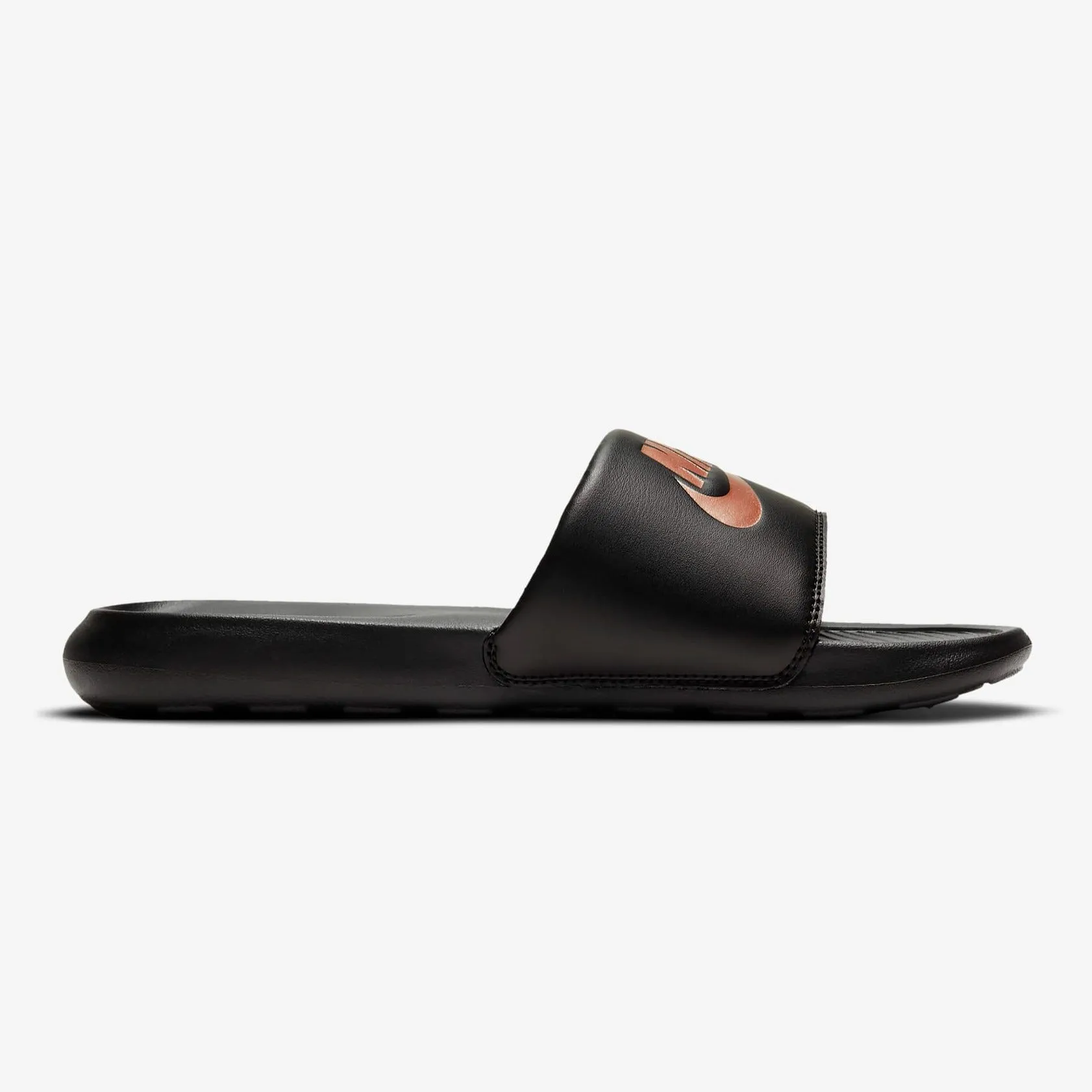Women's Nike Victori One Slides "Black Metallic Bronze" (CN9677-001)