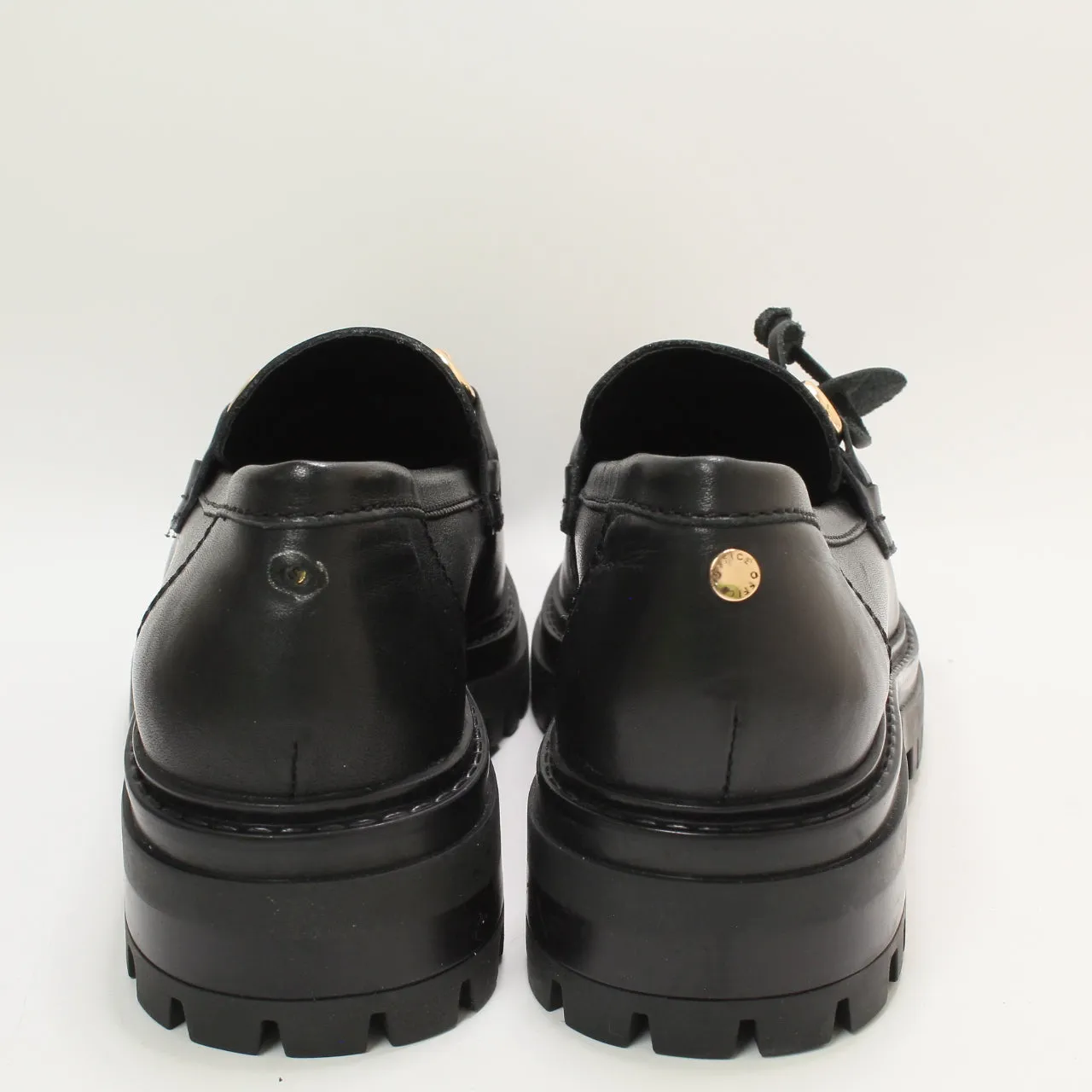 Womens Office Fairhope Chunky Snaffle Trim Loafers Black Uk Size 4